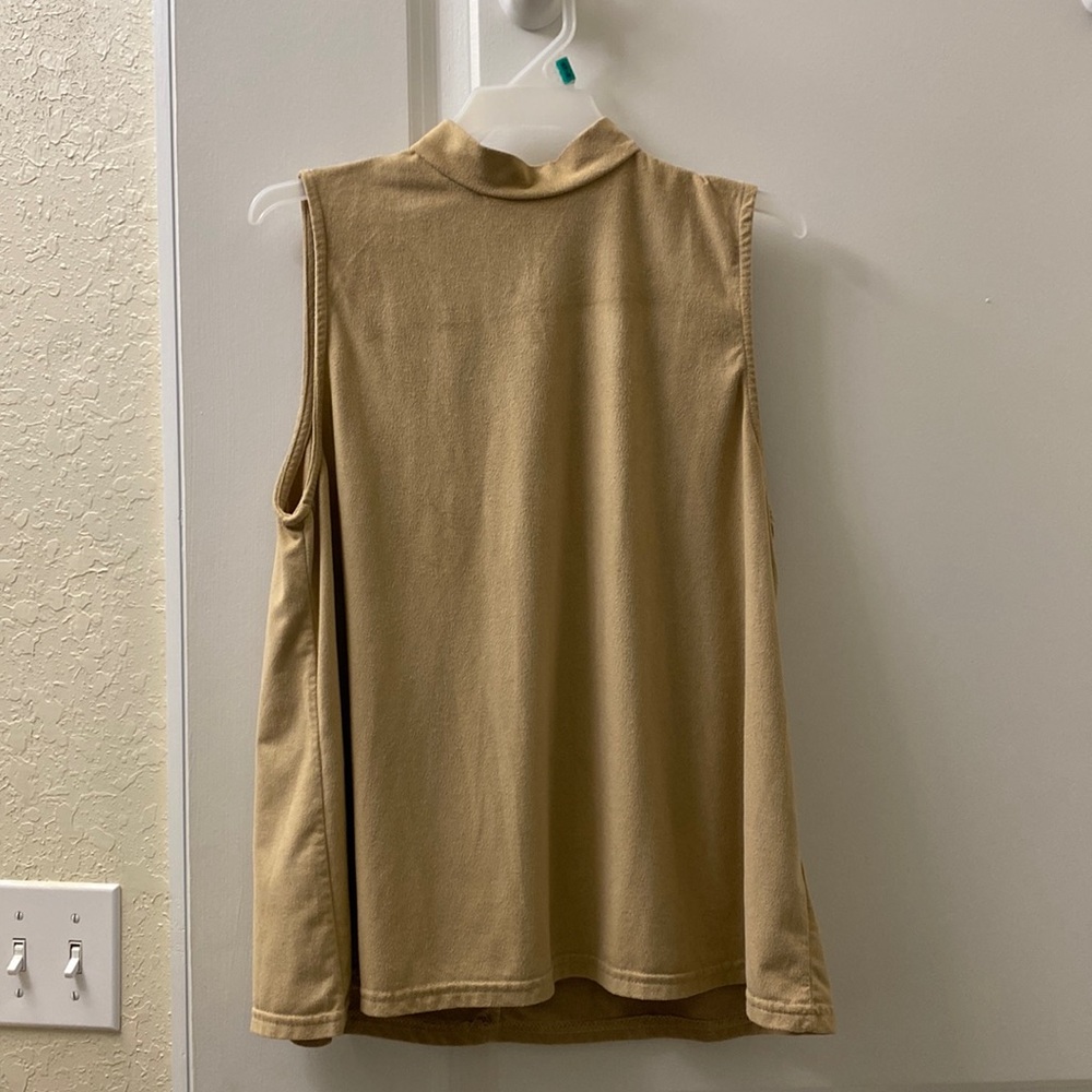 Soft Suede High Neck Top